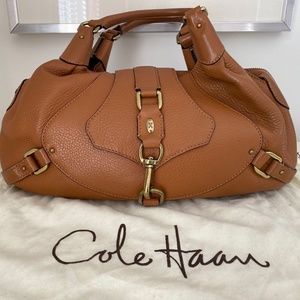 Cole Haan Cognac Leather Hobo Bag